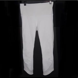 White Lululemon Capris, Size 6